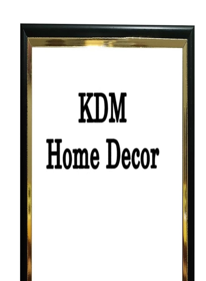 KDM HOME DECOR إطار صور وشهادات بحجم A4 من KDM HOME DECOR، مناسب لتزيين المنزل، غرفة المعيشة، المكتب، أو كهدية (8.2 × 11.6 بوصة)، تصميم منحني، لون أسود - Image 2