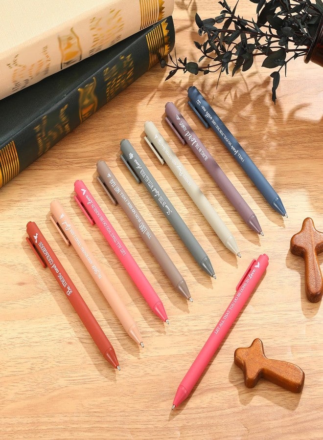 Sayglossy أقلام آيات الكتاب المقدس من سايغلوسي 80 قطعة - أقلام حبر جاف مسيحية مع اقتباسات ملهمة - أداة كتابة صغيرة قابلة للسحب بحبر أسود - هدايا دينية للنساء والرجال للمكتب والمدرسة (لون فاتح) - Image 2