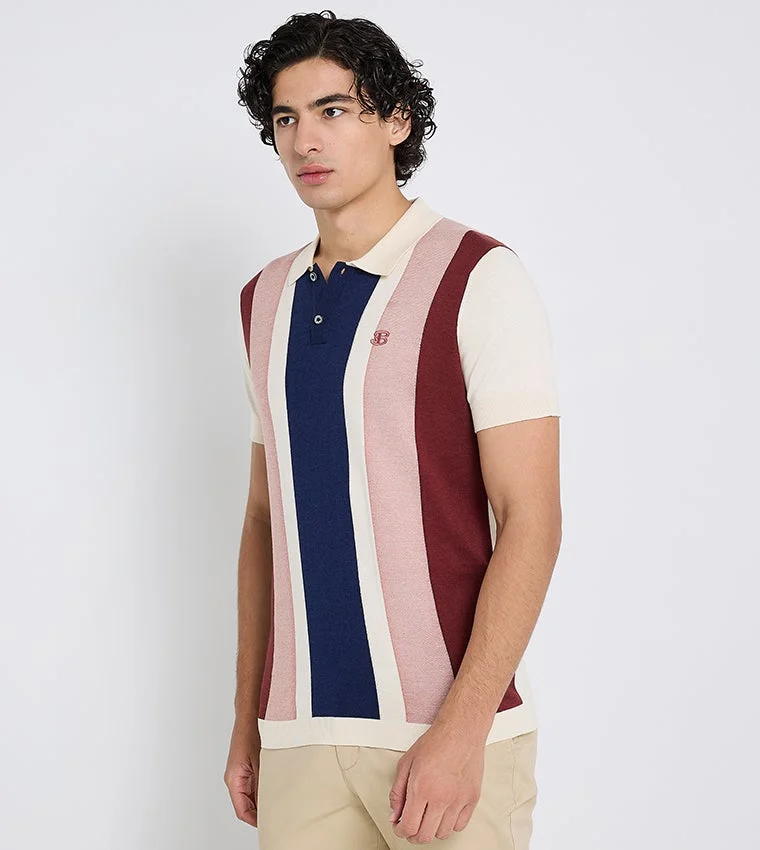 Ben Sherman  Ben Sherman Men's Short Sleeve Striped Polo Tees for Men | Best Price UAE
