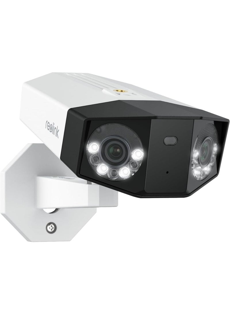 ريولينك كاميرا أمان مزدوجة العدسة بدقة 16 ميجابكسل UHD مع رؤية بانورامية بزاوية 180°، تتبع الحركة، رؤية ليلية ملونة F1.6، كشف الأشخاص/المركبات/الحيوانات، محادثة ثنائية الاتجاه، تدعم التسجيل على مدار 24/7 - Image 1