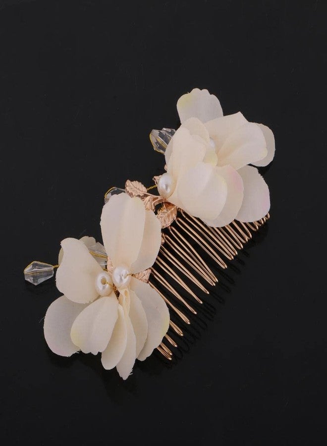 Generic Fashion Charming Womens Faux Pearls Petunia Petal Comb Flower Hair Pin Hair Clip Party Prom Hairpin Hair Accessory - Image 4