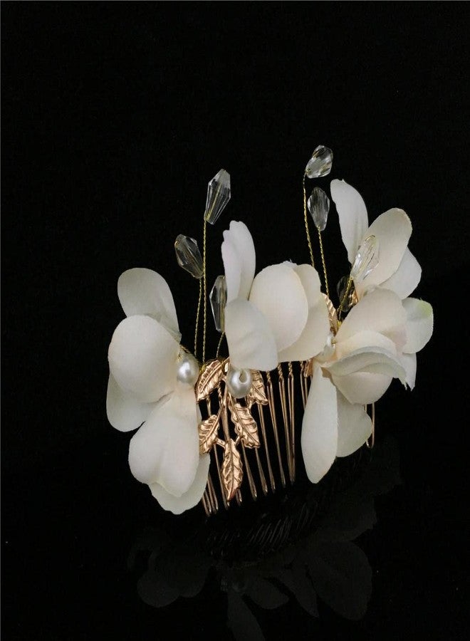 Generic Fashion Charming Womens Faux Pearls Petunia Petal Comb Flower Hair Pin Hair Clip Party Prom Hairpin Hair Accessory - Image 5