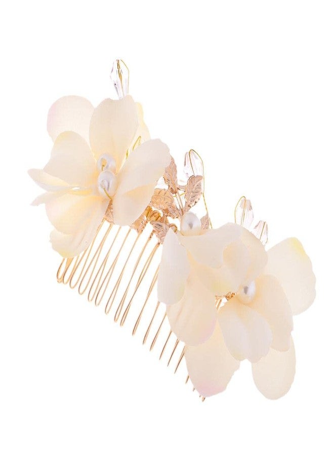 Generic Fashion Charming Womens Faux Pearls Petunia Petal Comb Flower Hair Pin Hair Clip Party Prom Hairpin Hair Accessory - Image 2
