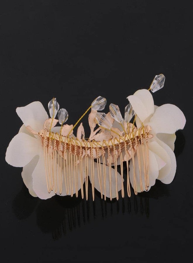 Generic Fashion Charming Womens Faux Pearls Petunia Petal Comb Flower Hair Pin Hair Clip Party Prom Hairpin Hair Accessory - Image 3
