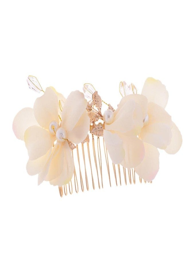 Generic Fashion Charming Womens Faux Pearls Petunia Petal Comb Flower Hair Pin Hair Clip Party Prom Hairpin Hair Accessory - Image 1