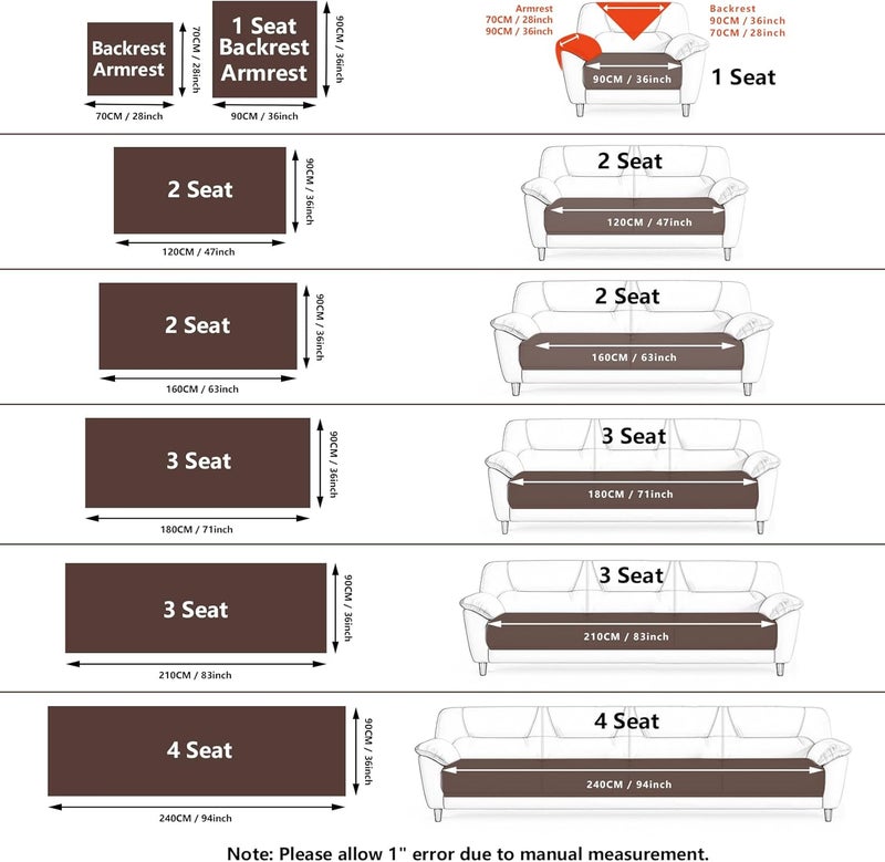 MDSASFD Velvet Couch Cover - Washable Anti-Slip Sofa Slipcover for 3 Cushion L-Shaped Recliner (Khaki) - Image 3