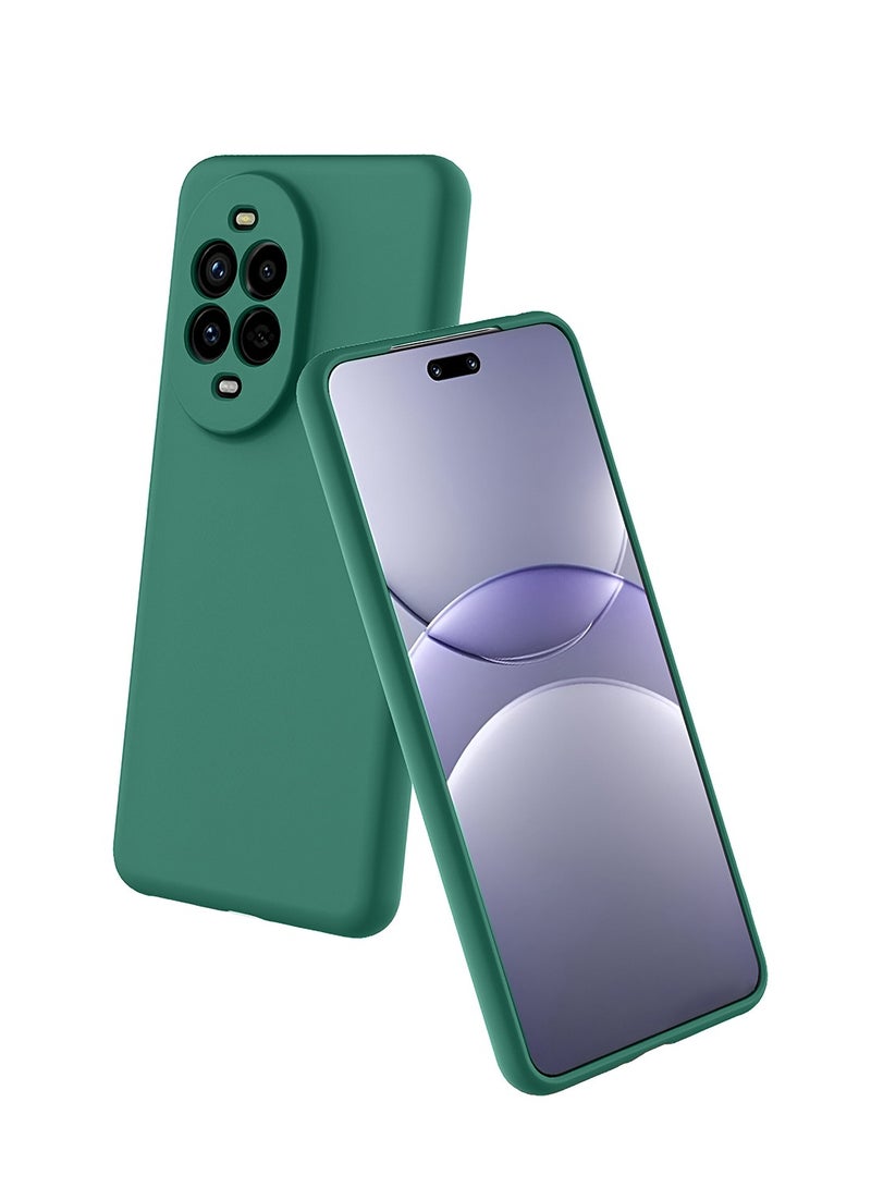 Wtech Huawei nova 13 Pro 5G 2024 Premium Soft Liquid Silicone Case Cover - Dark Green - Image 1