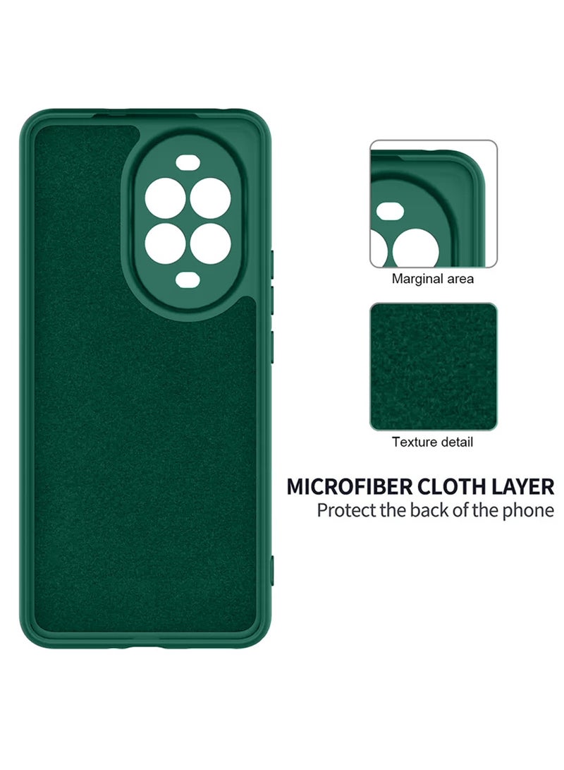 Wtech Huawei nova 13 Pro 5G 2024 Premium Soft Liquid Silicone Case Cover - Dark Green - Image 4