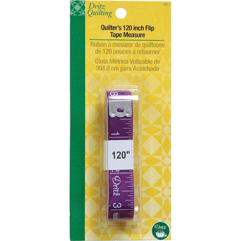 Dritz 3011 Quilters Flip Tape Measure 120Inch Purple 58x120