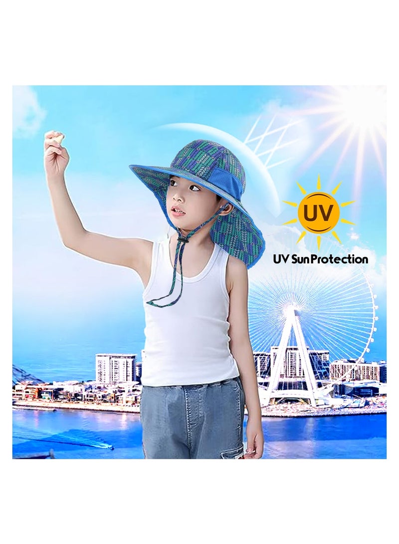 NENOUSH Bucket Hat For Boys - Kids Bucket Hat with Neck Flap Adjustable - Sun Protection Hat - Perfect for Beach - Pool - Travel - Hiking and Camping  - Image 3