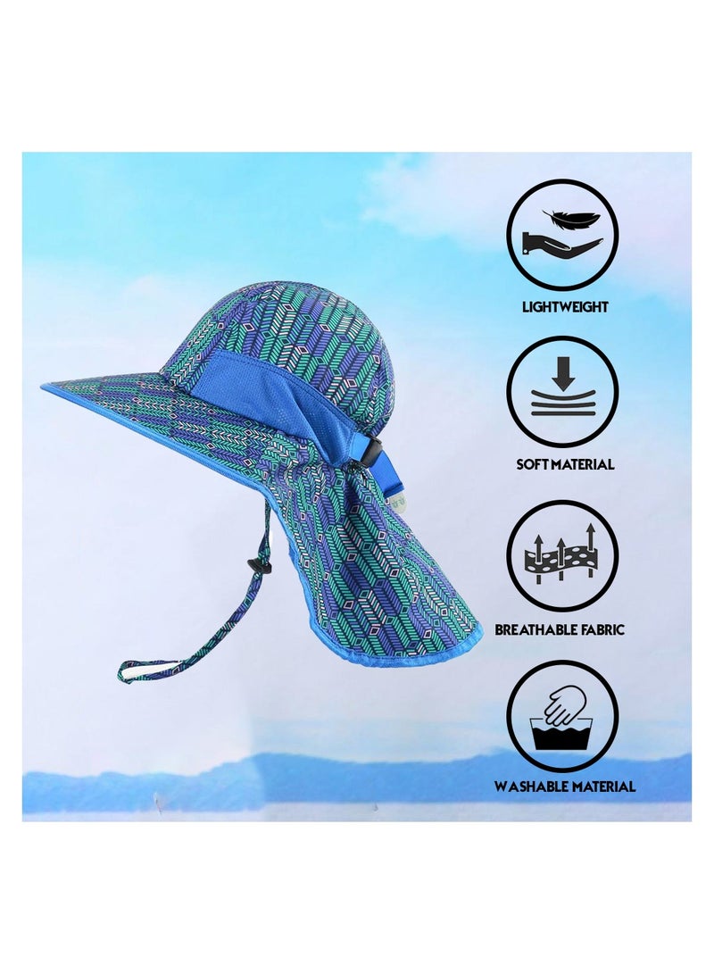NENOUSH Bucket Hat For Boys - Kids Bucket Hat with Neck Flap Adjustable - Sun Protection Hat - Perfect for Beach - Pool - Travel - Hiking and Camping  - Image 5