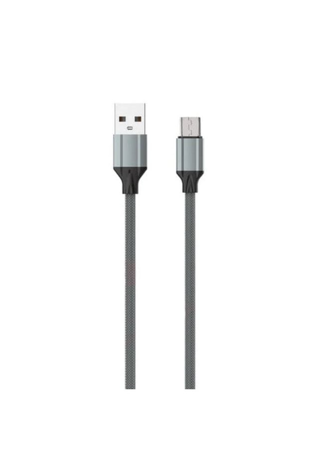LDNIO - LS441 TPE Fast Charging Data Cable Micro To USB-A, 1M Length And 2.4A Current Max - Grey - Image 1