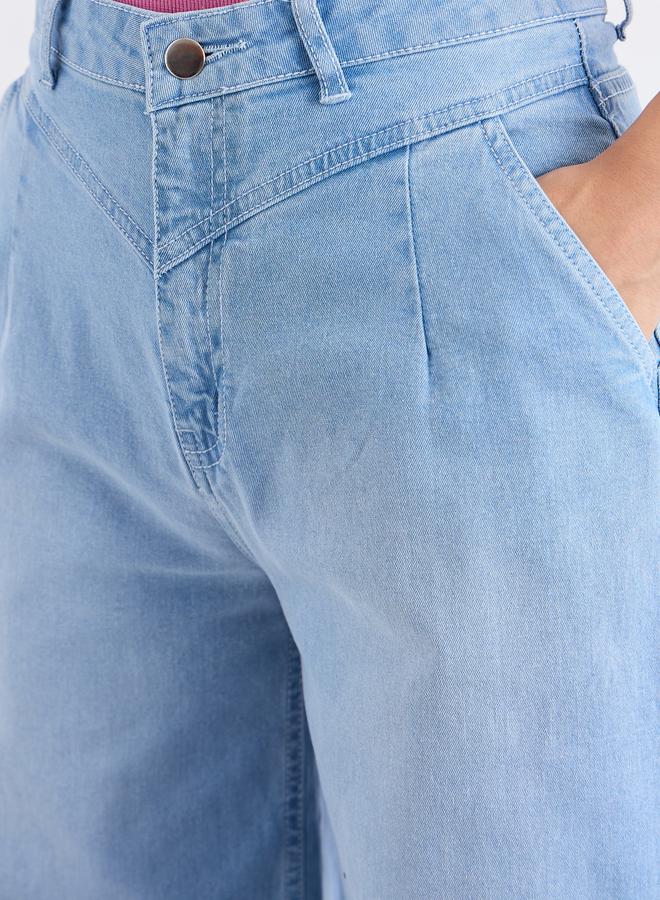 ستايلي جينز واسع بخصر مرتفع ويوك - Image 3