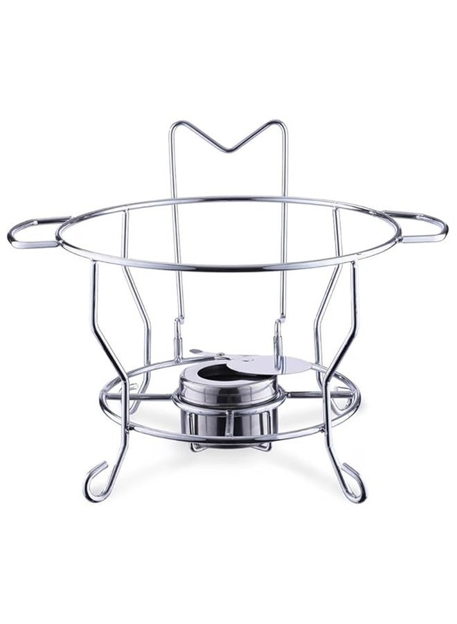 NKX Stainless Steel Round Buffet Chafing Dish with Tempered Glass Lid and Stand Food Warmer for Hotel Catering and Restaurant Service 4.0 Litre - Image 4