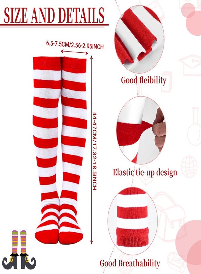 JcHrmers World Book Day Thing Costume Include Tutu Skirts Ponytail Headbands Bowties and Striped Knee Socks(Style2) - Image 4