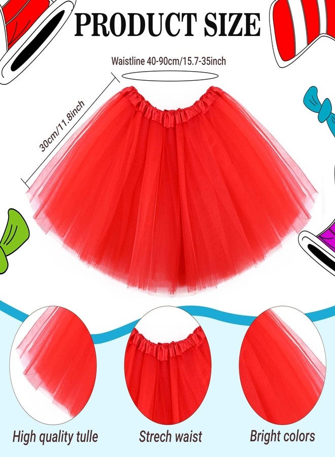 JcHrmers World Book Day Thing Costume Include Tutu Skirts Ponytail Headbands Bowties and Striped Knee Socks(Style2) - Image 2