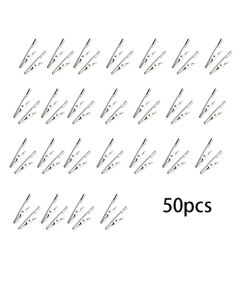 50 Pcs Spring Crocodile Clips Alligator Test Clamps - Image 1