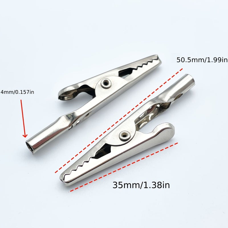 50 Pcs Spring Crocodile Clips Alligator Test Clamps - Image 3