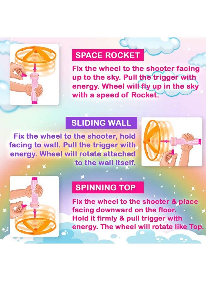 RATNA'S Flying Saucer Unicorn 3 In 1 Indoor & Outdoor Toy Can Be Played As Space Rocket Sliding Wall & Spinning Top For Kids - Image 4