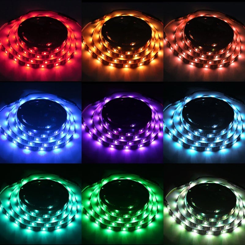 شريط إضاءة LED بطول 2 متر، يعمل بالبطارية، مقاوم للماء، متعدد الألوان المتغيرة، 20 لونًا ووضعًا، مرن، سهل التركيب، مثالي للأعمال اليدوية والطائرات والديكورات الاحتفالية والحفلات - Image 5