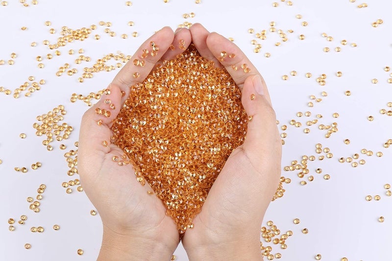 Gintoaria 10000 قطعة/عبوة ألماس أكريليك وكرستالات كونفيتي لتزيين طاولات الزفاف وحشو المزهرية 4.5 ملم حجر الراين للزفاف، حفل الاستحمام للعروس، زخارف حبات المزهرية (شمبانيا) - Image 3