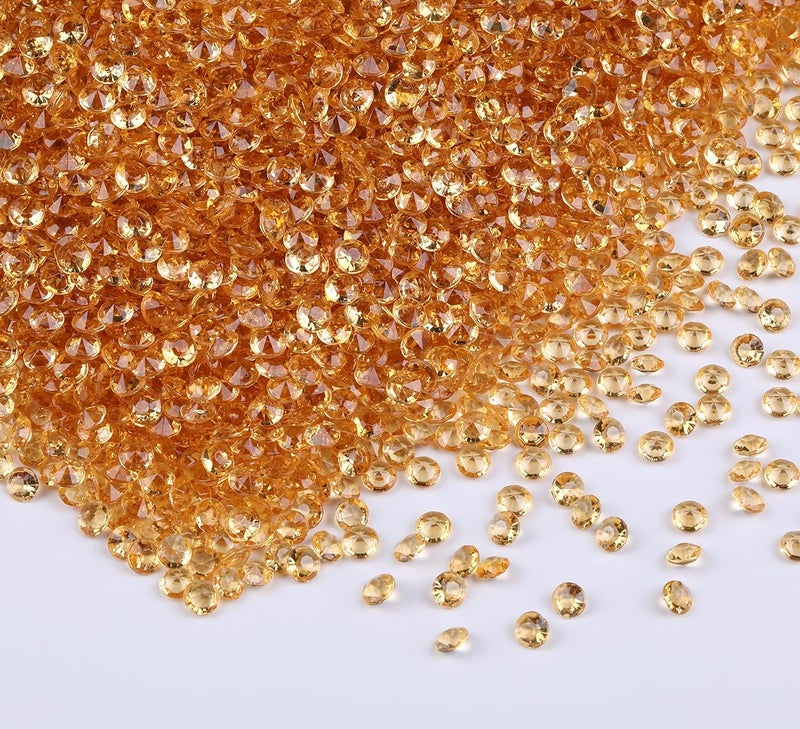 Gintoaria 10000 قطعة/عبوة ألماس أكريليك وكرستالات كونفيتي لتزيين طاولات الزفاف وحشو المزهرية 4.5 ملم حجر الراين للزفاف، حفل الاستحمام للعروس، زخارف حبات المزهرية (شمبانيا) - Image 1