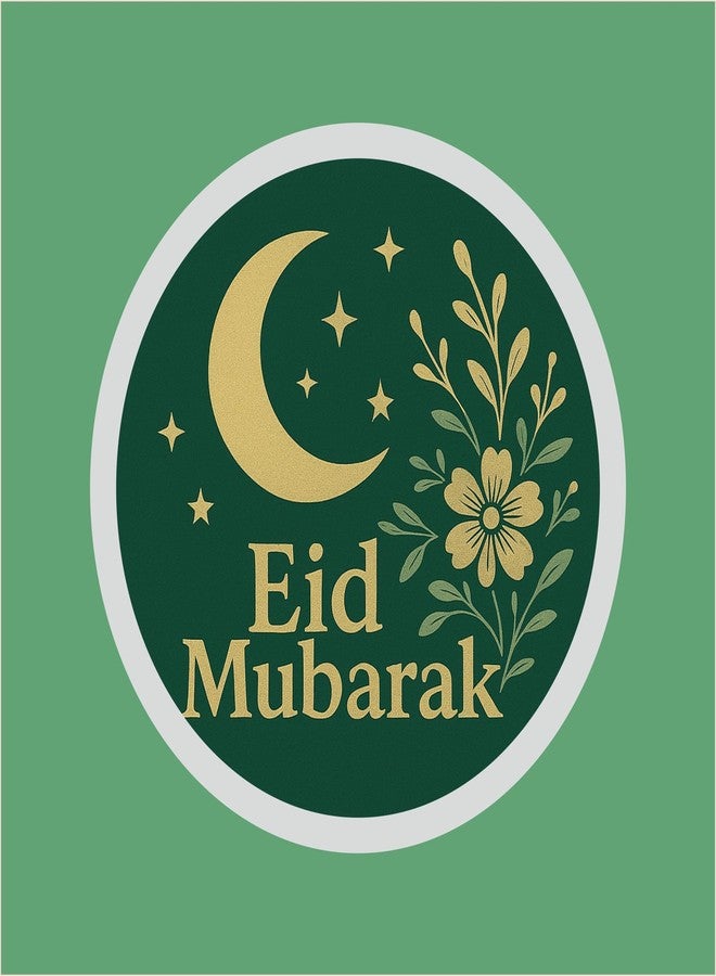 MUDRAK PRINTS Eid Mubarak/Happy Eid/Eid Stickers Mosque Silhouette and Round Shape, 2 inch, 3 Beautiful Designs Mix, Pre-Cut Vinyl Labels for Gifts and Decorations by- Mudrak Prints (120) - Image 4