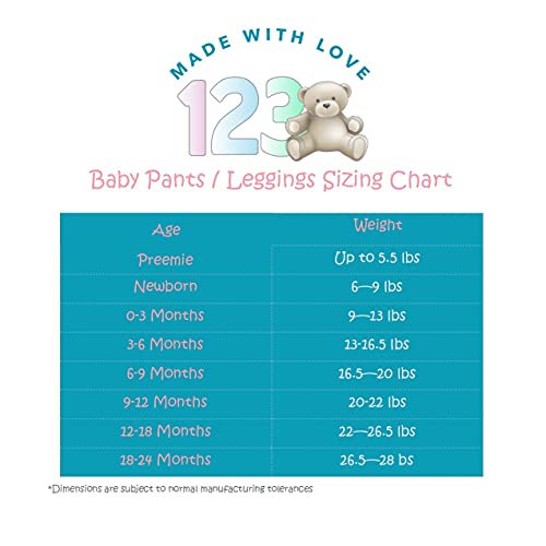 123 Bear Infant and Toddler Soft Cotton Spandex Boys and Girls Pants Multipacks (Black 2, Newborn) - Image 2