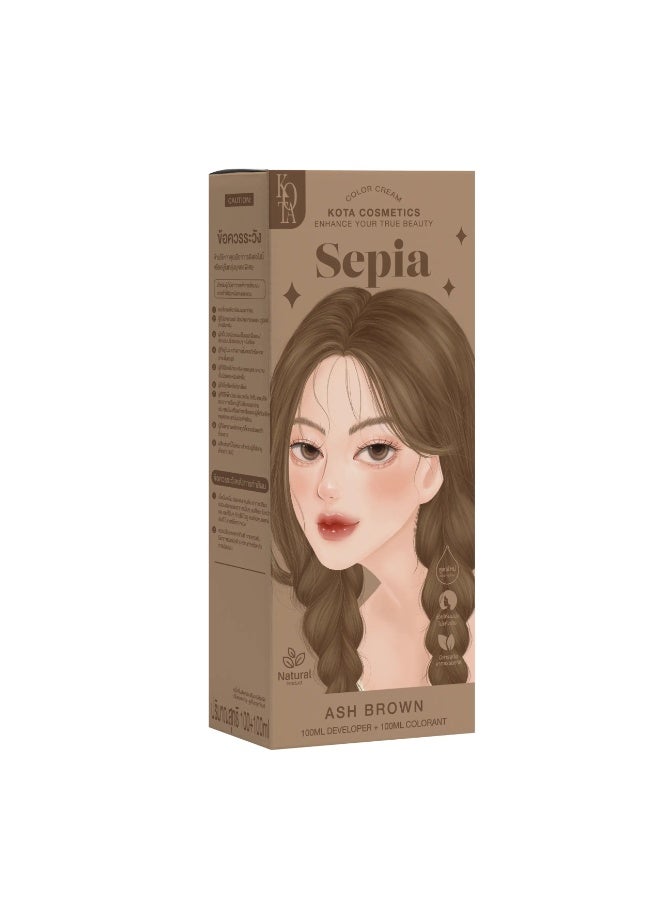 Kota Hair Color Cream Sepia - Ash Brown - Image 1
