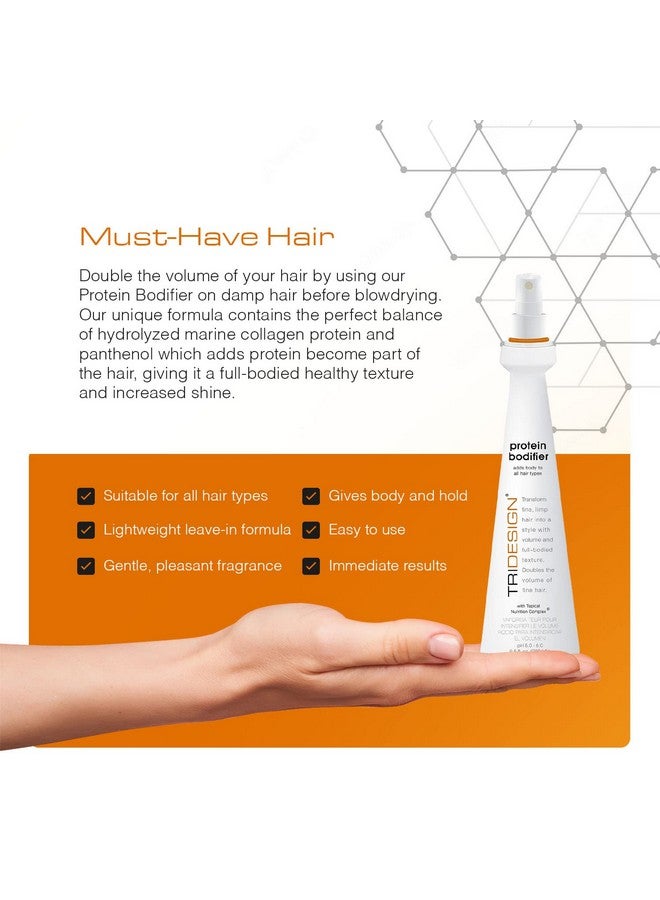 TRIDESIGN Tri Design Protein Bodifier Volumizing Hairspray For Fullbodied Texture Ideal For All Hair Types Nourishes And Enhances Hair For Lift And Body To Fine Thin Or Limp Hair 9.5 Oz  - Image 4