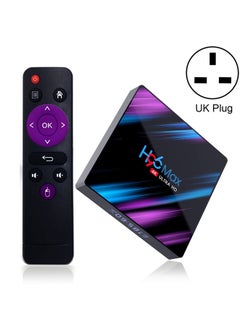 H96 Max-3318 4K Ultra HD Android TV Box with Remote Controller, Android 10.0, RK3318 Quad-Core 64bit Cortex-A53, 4GB+32GB, Support TF Card / USBx2 / AV / Ethernet, Plug Specification:UK Plug