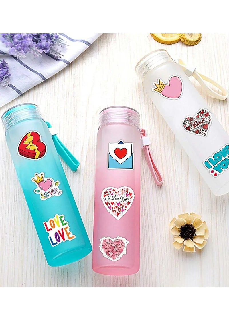 100 pcs Valentine Stickers, I Love You Heart Romantic Stickers,  Valentines Day Stickers for Water Bottles Laptop Scrapbook Phone Gift Boxes Valentine's Day Party Supplies - Image 4