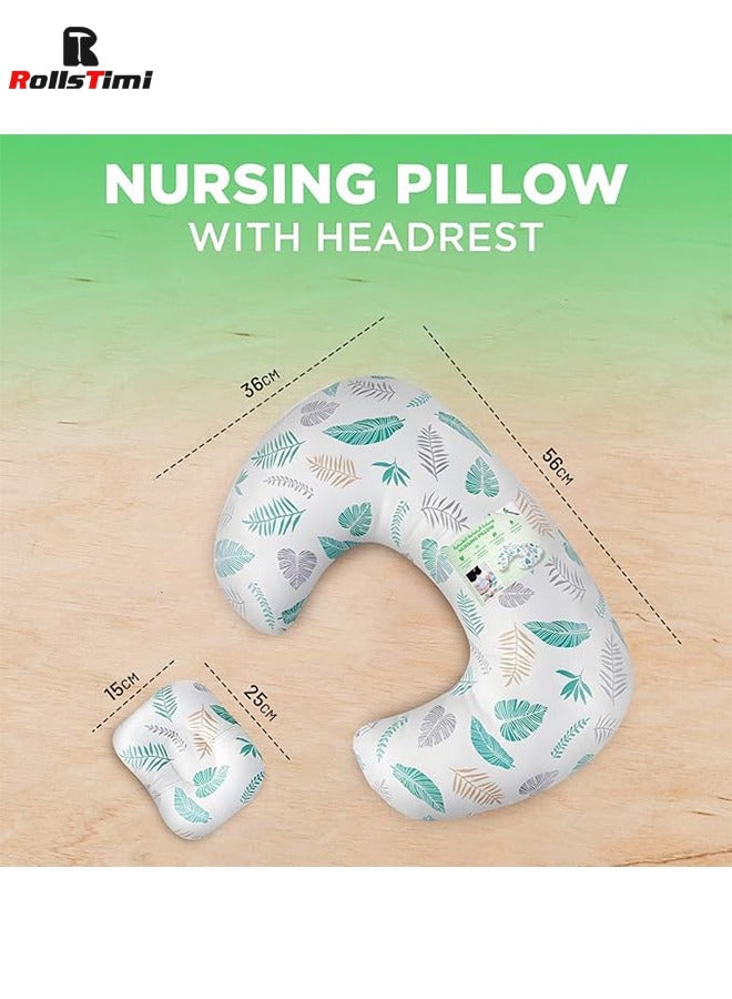 رولستيمي الوسائد التمريض للرضاعة الطبيعية والحمل وسادة للنوم ، وسادة الرضاعة الطبيعية للأطفال والأمهات ، وسادة الأمومة مع 100% القطن المخدة - Image 2