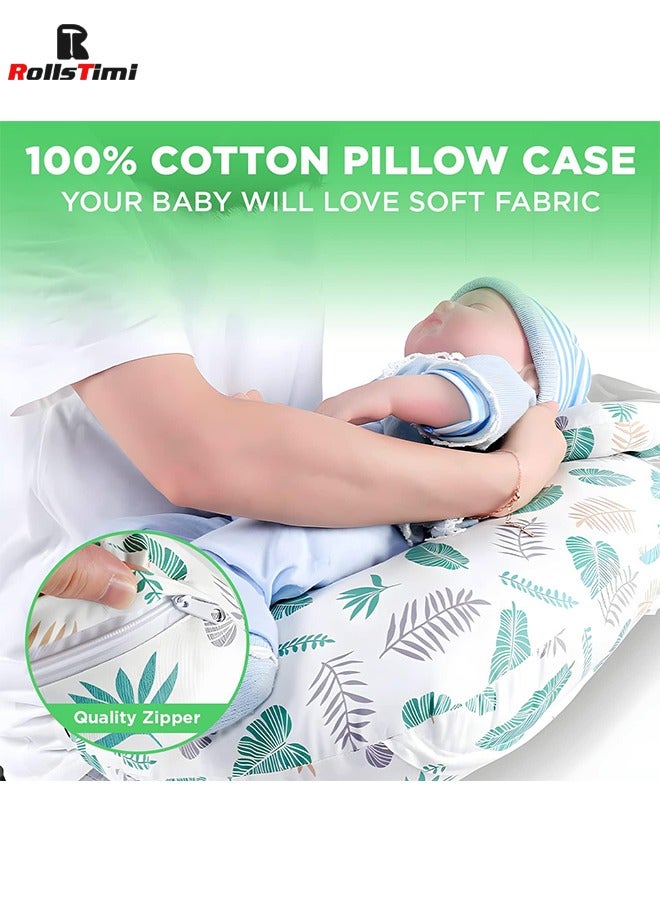 رولستيمي الوسائد التمريض للرضاعة الطبيعية والحمل وسادة للنوم ، وسادة الرضاعة الطبيعية للأطفال والأمهات ، وسادة الأمومة مع 100% القطن المخدة - Image 3