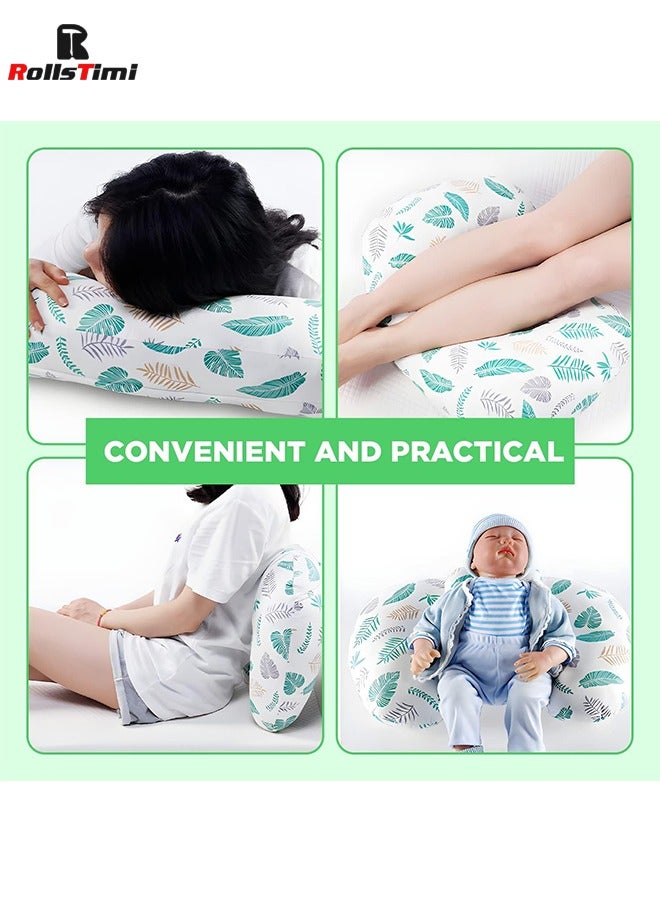 رولستيمي الوسائد التمريض للرضاعة الطبيعية والحمل وسادة للنوم ، وسادة الرضاعة الطبيعية للأطفال والأمهات ، وسادة الأمومة مع 100% القطن المخدة - Image 5