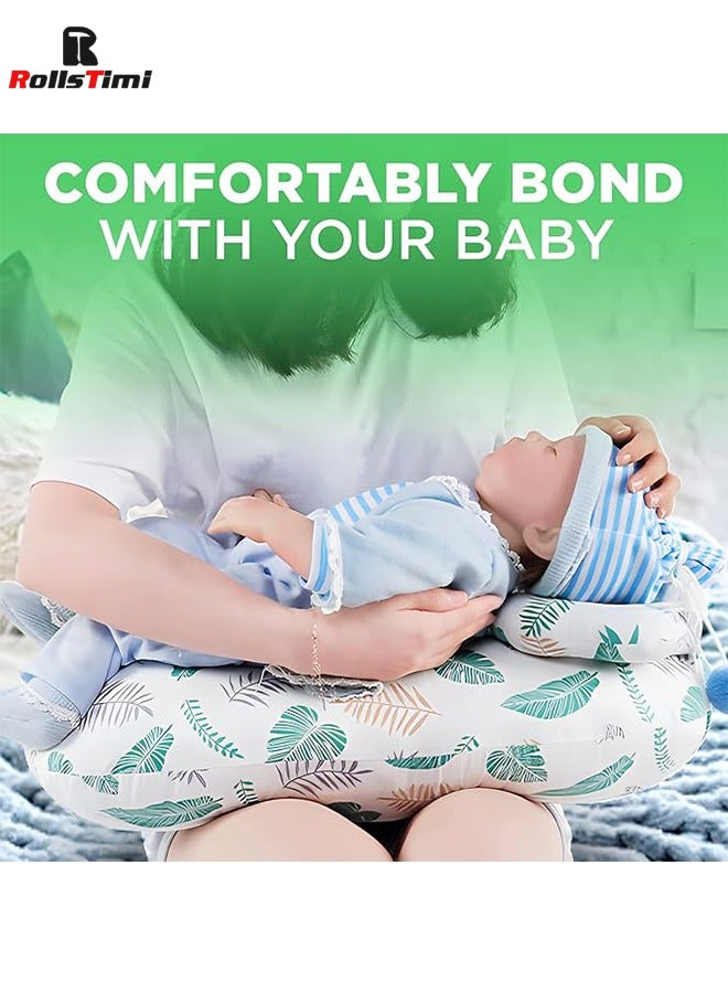 رولستيمي الوسائد التمريض للرضاعة الطبيعية والحمل وسادة للنوم ، وسادة الرضاعة الطبيعية للأطفال والأمهات ، وسادة الأمومة مع 100% القطن المخدة - Image 4