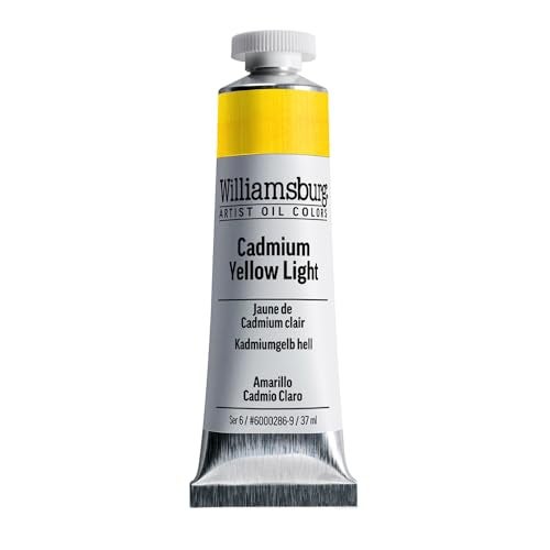 Williamsburg Artist Oil Colors by GOLDEN, Cadmium Yellow Light, 37 ml tube, Professional Oil Paint, Semi-Opaque - Image 1