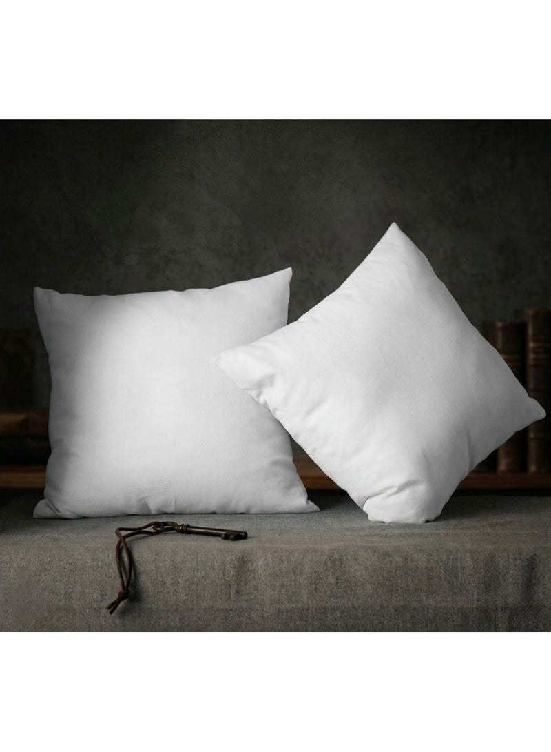 ريشا هوم 50x50cm cm Cushion Inner Pillow |90 GSM Soft Fabric | 620g Fluffy Polyester Fiber Filling | 700g Decorative Cushion Insert for Sofa, Bed, Couch & Home Decor, Set of 2 - Image 2