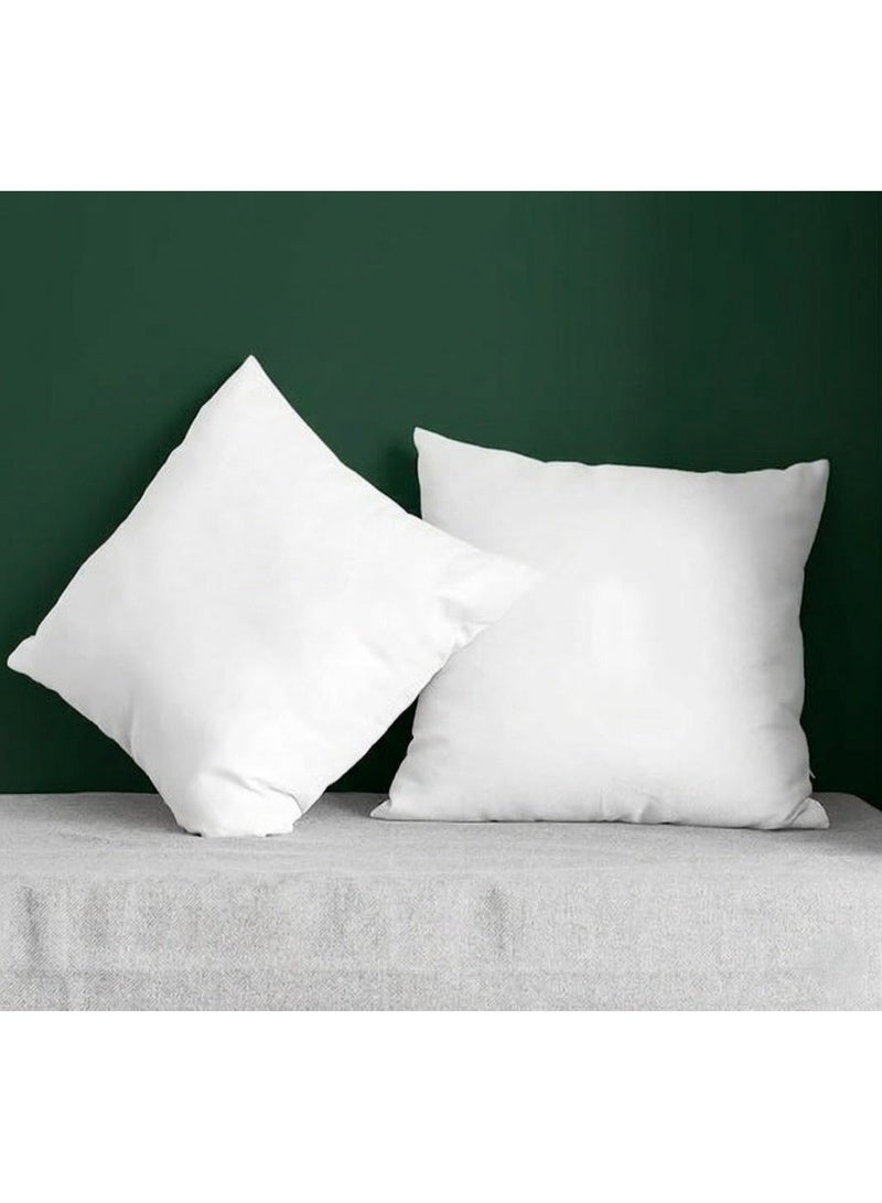 ريشا هوم 50x50cm cm Cushion Inner Pillow |90 GSM Soft Fabric | 620g Fluffy Polyester Fiber Filling | 700g Decorative Cushion Insert for Sofa, Bed, Couch & Home Decor, Set of 2 - Image 1