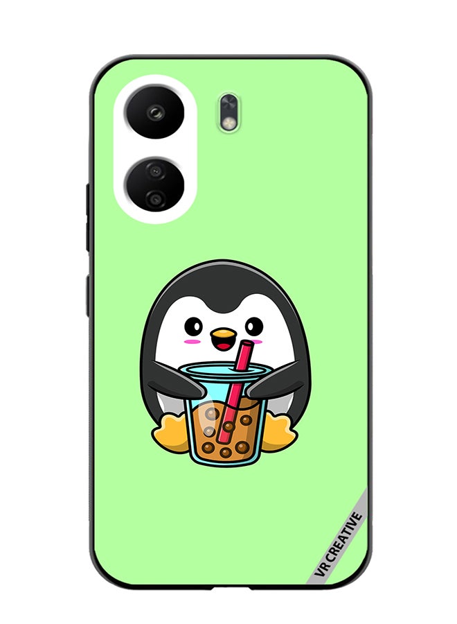 VR CREATIVE Protective Case Cover For Xiaomi Redmi 13C Penguin Cola Design Multicolour - Image 1