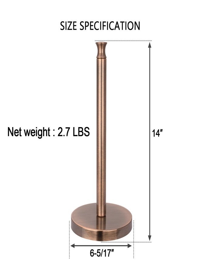 Akicon Paper Towel Holder Stand for Kitchen Countertop & Dining Room Table (Antique Copper, Modern) - Image 2