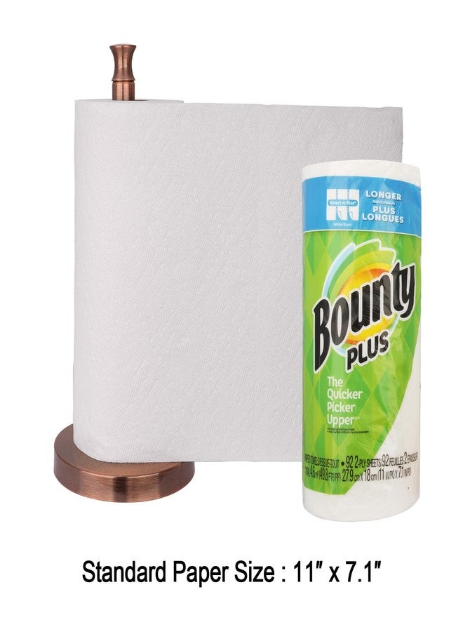Akicon Paper Towel Holder Stand for Kitchen Countertop & Dining Room Table (Antique Copper, Modern) - Image 3