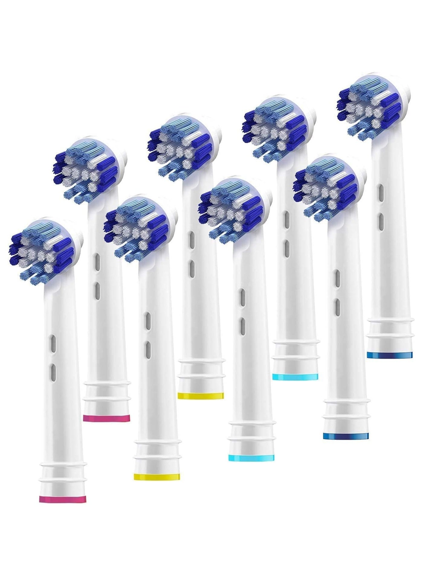 Replacement Brush Heads Compatible with OralB Braun- Pack of 8 Professional Electric Toothbrush Heads- Precision Refills for Oral-b 7000, Clean, Oral B Pro 1000, 9600, 500, 3000, 8000, Vitality Plus!