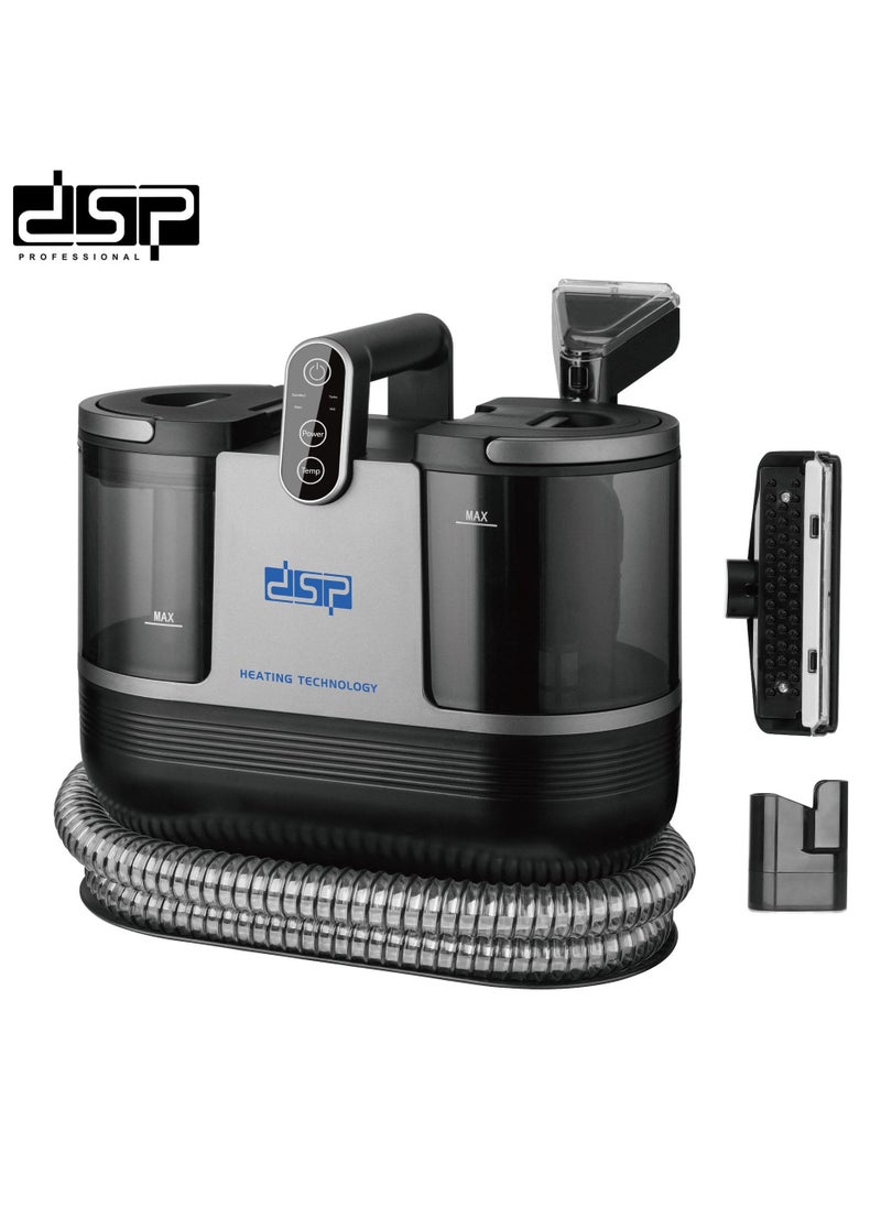 DSP Carpet Cleaner,12Kpa Portable Carpet Spot and Upholstery Cleaner with 3 Different Brushes, 1200W Powerful Suction Deep Couch Cleaner Machine with Handle for Pet Stains, Sofa, Car Seat, furniture,KD2047,Grey  - Image 1