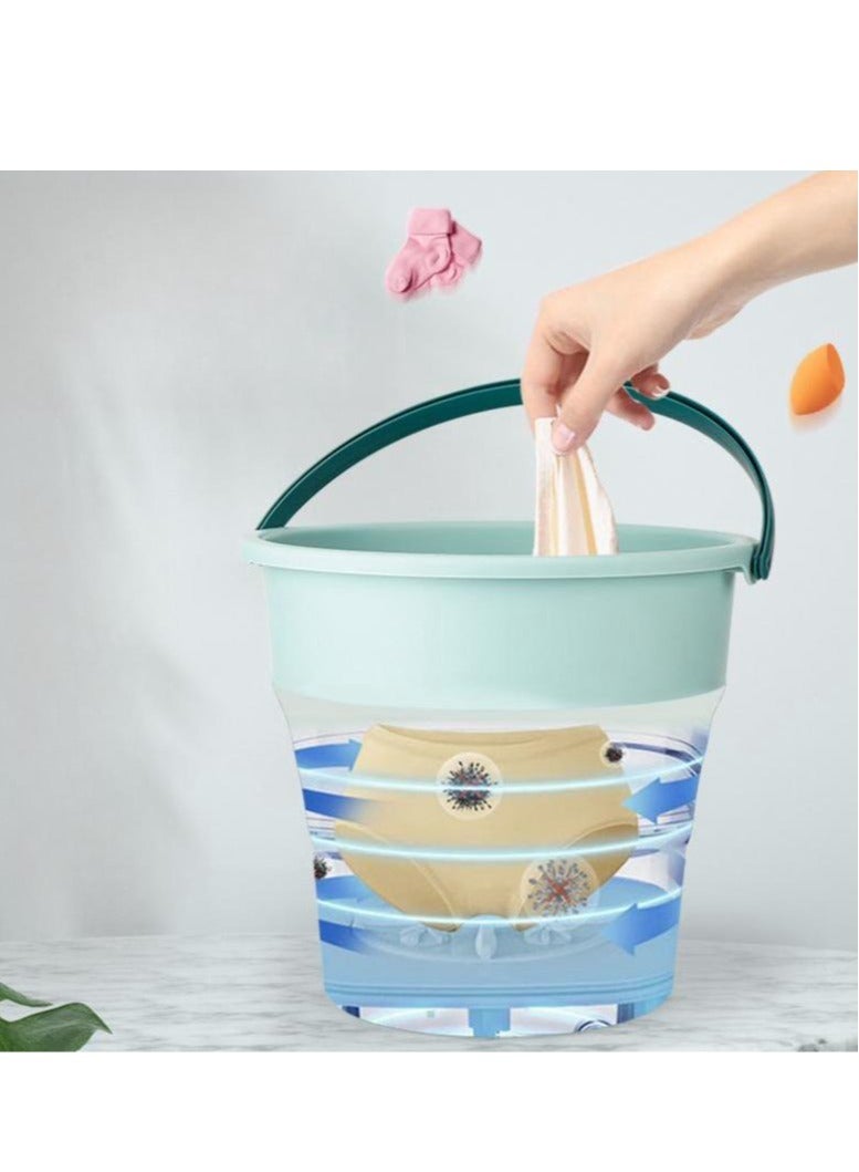 MIXDE Mini Portable Washing Machine, Foldable Washing Bucket, Small Foldable Automatic Underwear Washing Machine, Suitable For Camping, Travel, And Apartments - Image 4