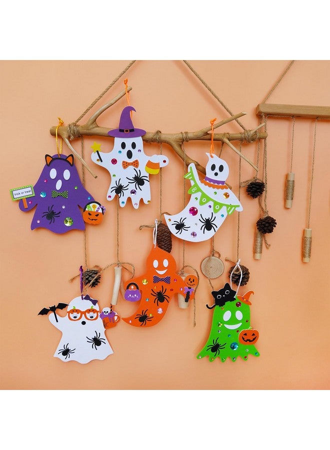 وينلين 24 مجموعة من الحرف اليدوية لعيد الهالوين، الحرف اليدوية لفصل الخريف، زينة شجرة الأشباح في الهالوين، مجموعات الحرف اليدوية، ملصقات الأشباح الرغوية، فنون وحرف يدوية لفصل الخريف في الهالوين للأطفال، هدايا الحفلات، أنشطة فنية في الفصل الدراسي - Image 4