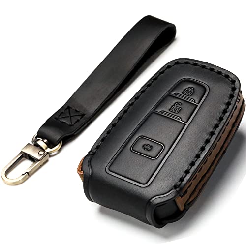 LYGKMU Car Key Fob Cover Case Compatible with Toyota Keyless Remote Control 2022、2021、2020、2019、2018、2017、2016 RAV4 Camry Corolla Avalon Tacoma Highlander 4Runner Tundra Prius Prado etc.（BN-Black） - Image 1