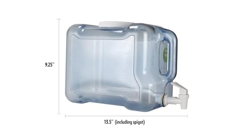 New Wave Enviro Products BPA Free Tritan Bottle, 2 Gallon Refrigerator with BPA Free Spigot and Integrated Handle, Refrigerator Dispenser Bottle, light blue - Image 2