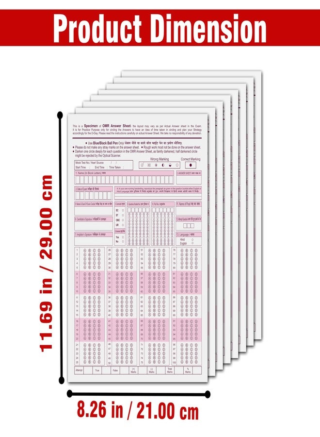 Goelite Omr Sheet For Upsc Prelims | Loose Sheets For Upsc Practice | 100 Mcq’s As Per Exam (200) - Image 4