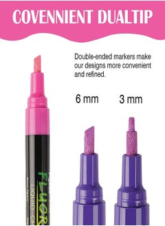Y&D Erasable Chalk Markers Pens Set, 8 Colors Colorful Graffiti Highlighter Marker for Flashing LED Lighted Board, Blackboard, Whiteboard, Rocks Painting Decorations Wood Plastic Canvas Glass Mugs  - Image 4